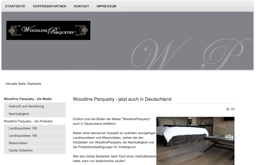 Screenshot www.woodlineparquetry.de