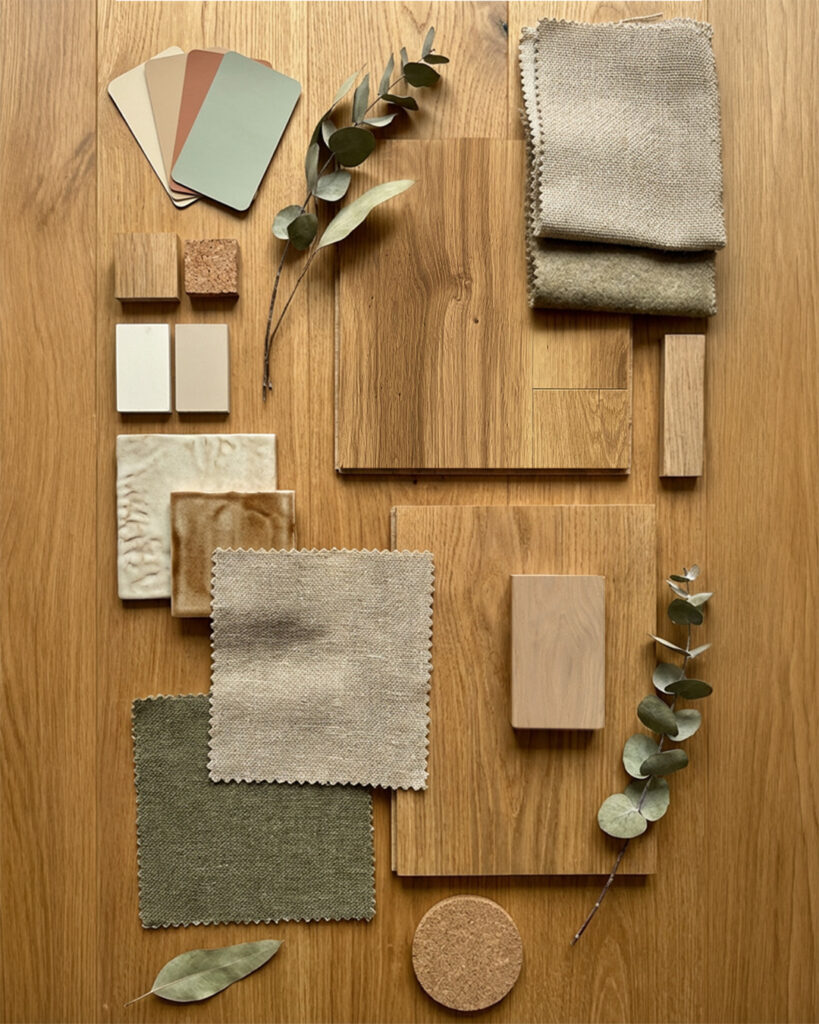 Warm Minimalism Wohntrend Moodboard